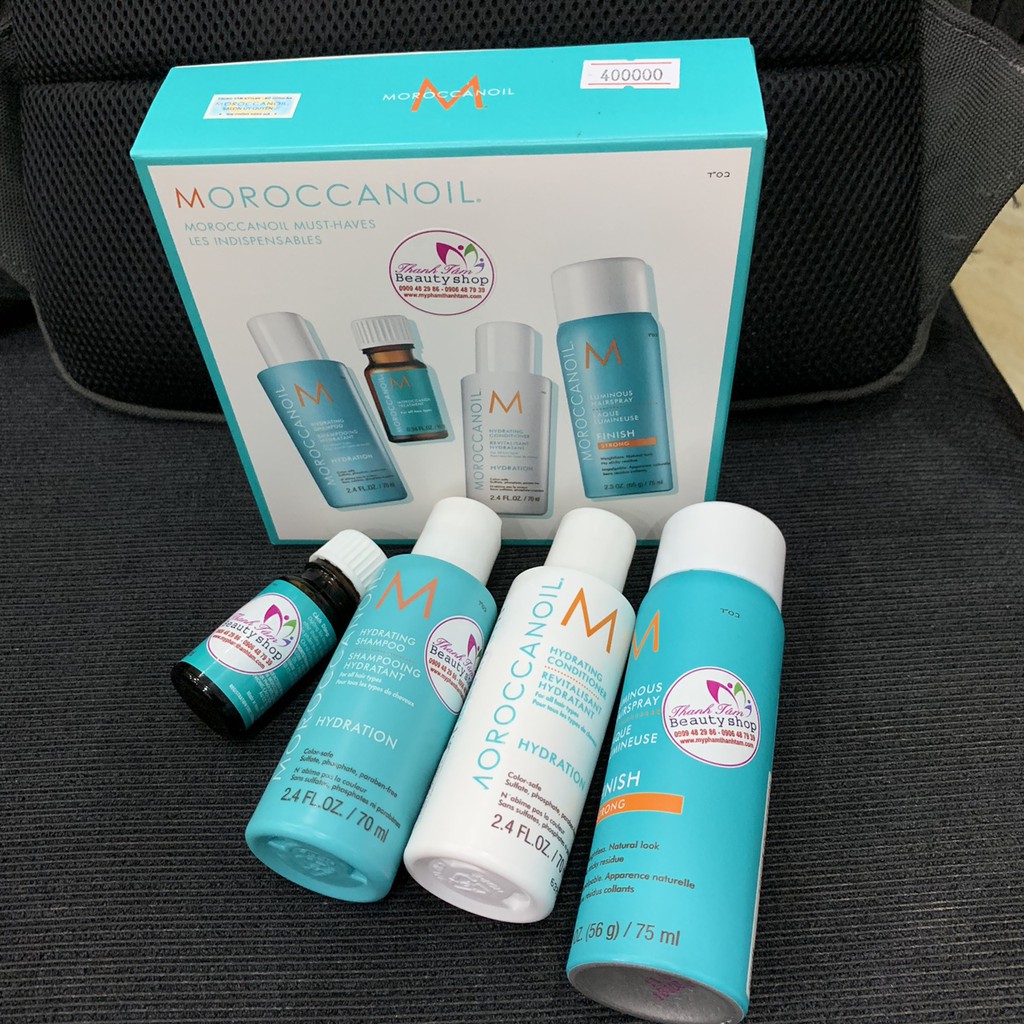 Chính hãng  Moroccanoil TRY ME KIT - Bộ dùng thử DƯỠNG ẨM Hydration ( Set Full)