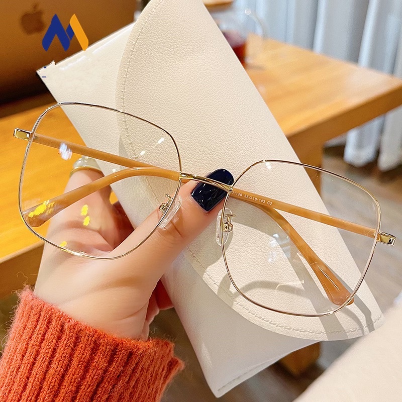 Mắt Kính Gọng Cận Cao Cấp Form Vuông Kim Loại 635 Lyly Phong Cách Ulzzang Siêu Xinh - Hazo
