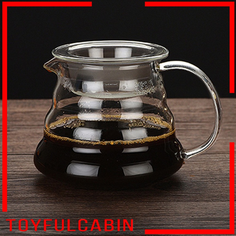 Kính Bình Thủy Tinh Pha Cà Phê Server 250 / 360 / 600 / 800ml Dung Tích 250ml