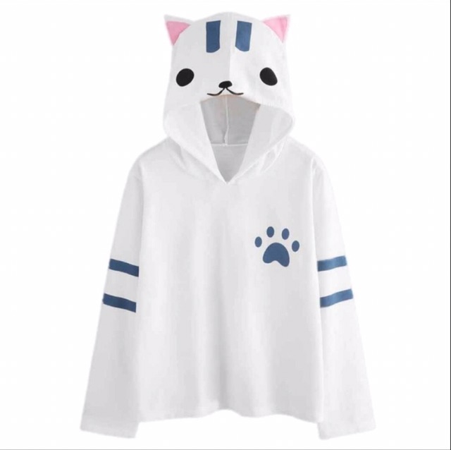 Áo hoodie nữ in hình mèo con | BigBuy360 - bigbuy360.vn