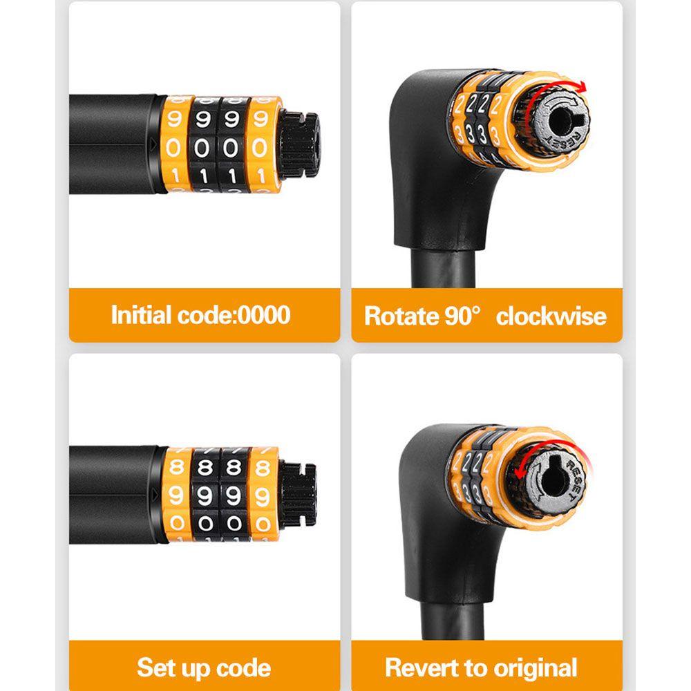 Khóa Xe Đạp Chống Trộm 2 Trong 1 Bằng Thép Không Gỉ