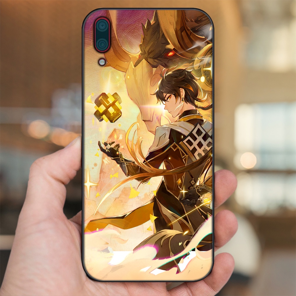 Ốp lưng Huawei Y7 Pro 2019 viền đen in hình Zhongli Genshin Impact