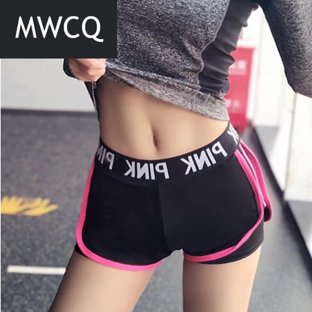 Quần tập gym - tập thể dục,-quần đùi pink hot