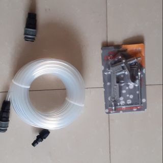 Combo phụ kiện nén khí. Dây hơi 10m, súng hơi,cút nối