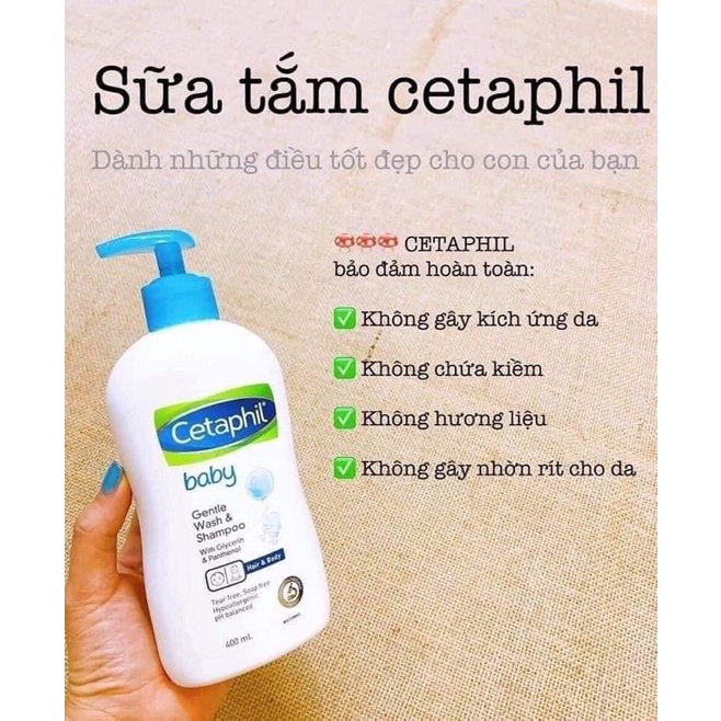 Sữa tắm Cetaphil Baby Gentle Wash &amp; Shampoo 400ml