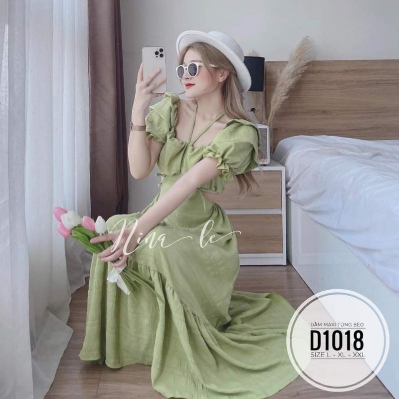 ĐẦM MAXI KHOÉT EO 2 BÊN BIGSIZE