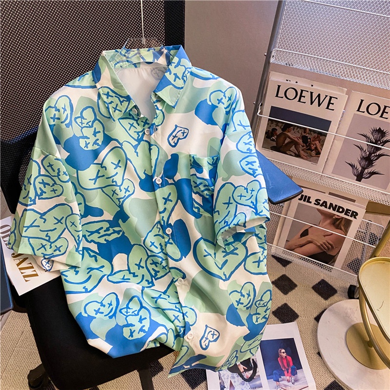 Áo sơ mi NRVP ngắn tay dáng rộng thời trang Hàn Quốc dành cho nữ