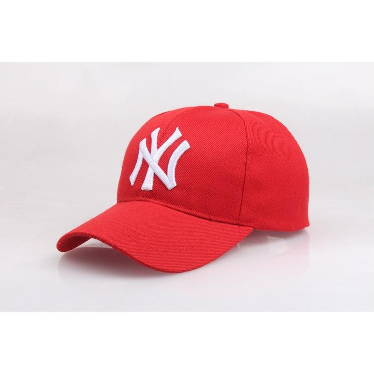 HCM- Nón nam Thanh niên New York MÀU ĐỎ- Nón kết kiểu lưỡi cứng  - Mũ vải nam / mũ lưỡi trai nam