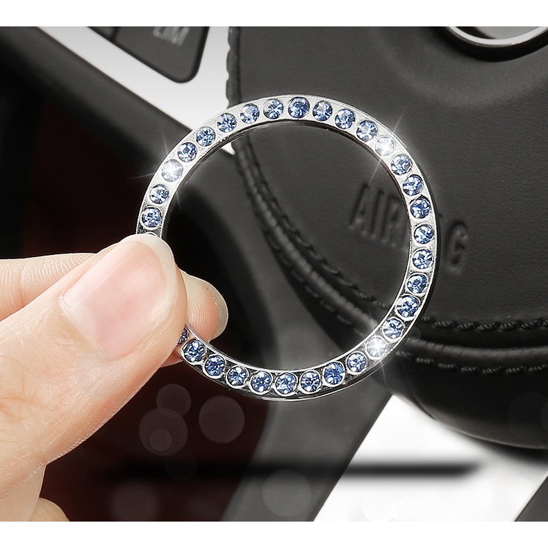 Vòng đá trang trí nút khởi động start stop logo hãng xe diamond ring nhiều màu sang trọng