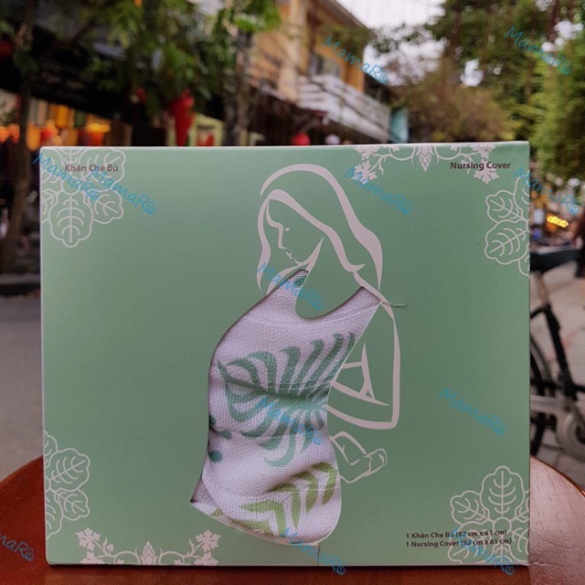 Khăn che bú sợi tre Mamaru