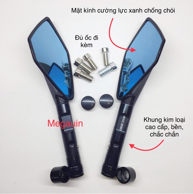 Gương 5 cạnh Rizoma (kính mặt xanh chống chói)