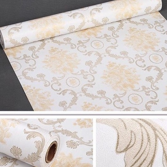 10m giấy dán tường sẵn keo hoa văn châu âu bóng rộng 45cm 6002 | BigBuy360 - bigbuy360.vn