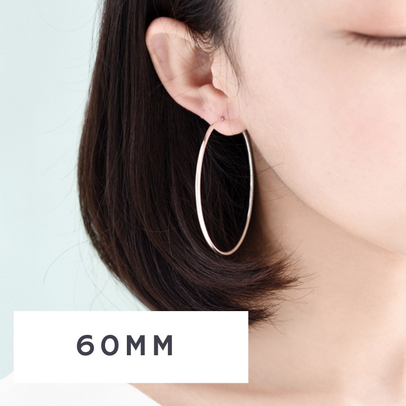 Bông Tai Bạc S925 Nhiều size Tròn Basic Hoop Earrings Trẻ Trung Cá Tính | Khuyên Tai Nữ Trang Sức Bạc Thời Trang