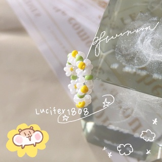 Nhẫn hạt cườm hoa cúc dễ thương thời trang Bead Ring - Daisy Ring
