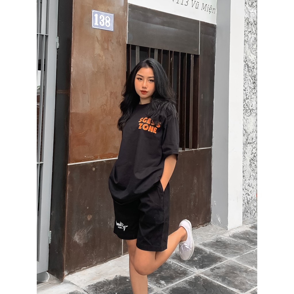 Áo Thun Tay Lỡ Form Rộng Zone SGES Unisex Streetwear Nam Nữ