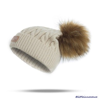Enc-new Tập Đi Mùa Đông Ấm Áp Trẻ Em Bé Gái & Bé Trai Trẻ Sơ Sinh Móc Mũ Đan Beanie