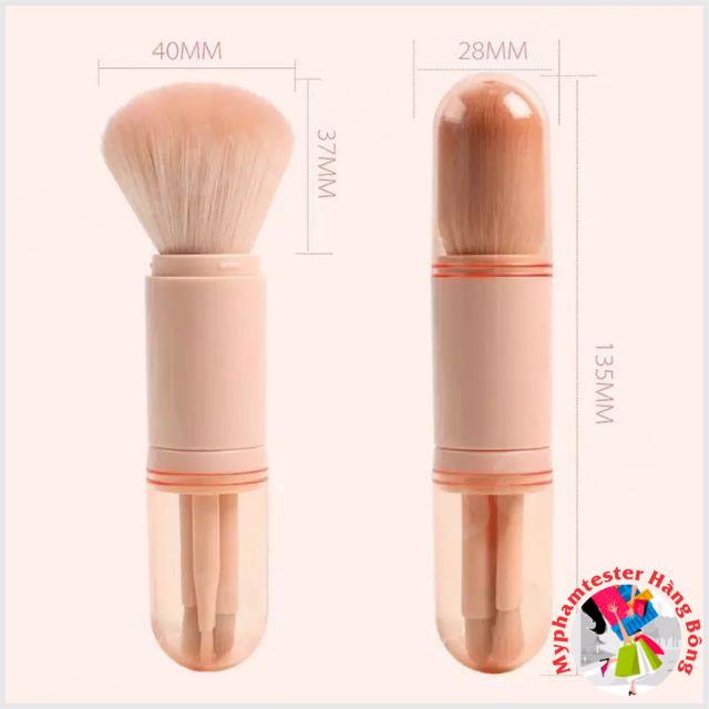 Set cọ trang điểm mini 4in1 cho bạn gái