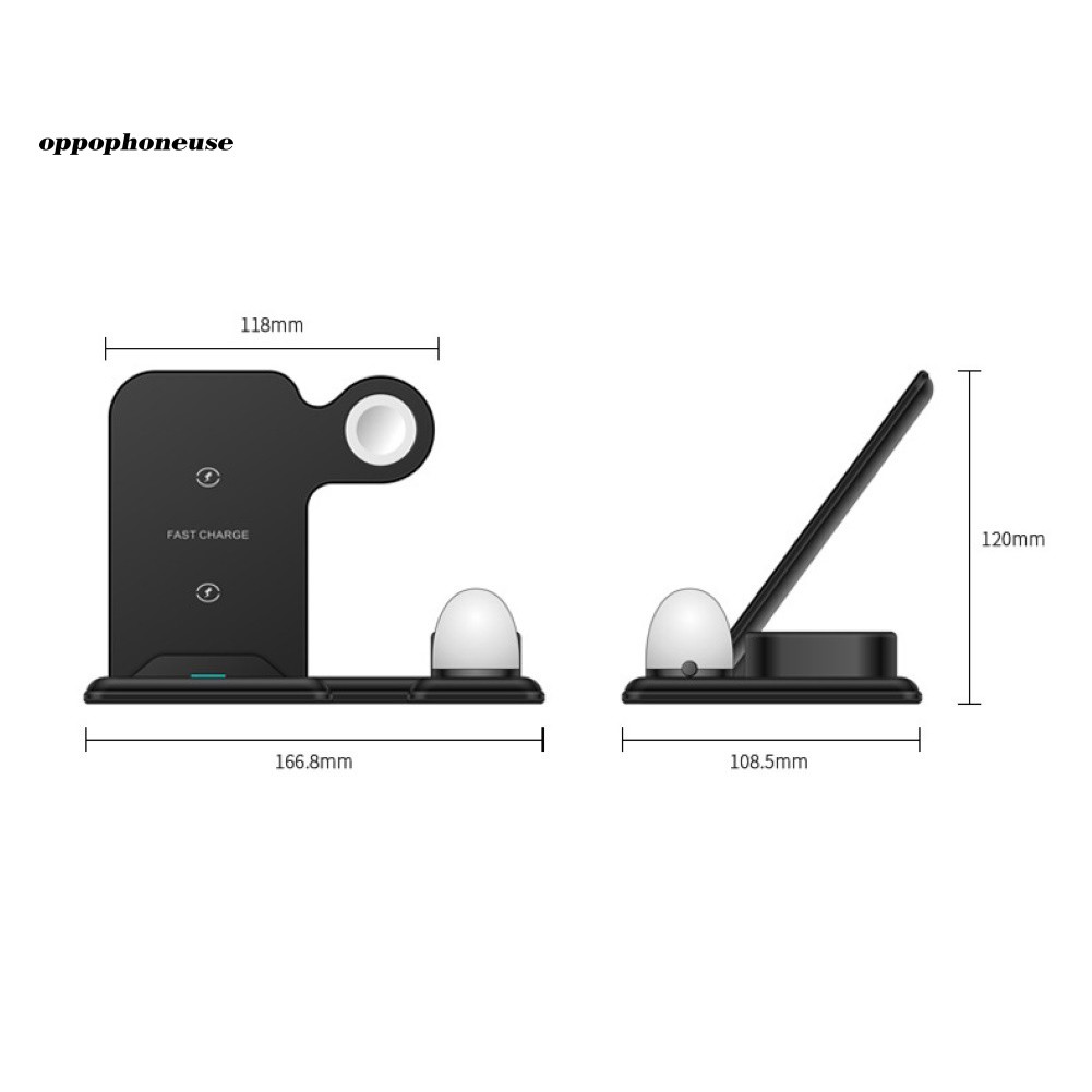 【OPHE】3-in-1 LED Wireless Qi Charging Dock Station Cradle Phone Watch Earphone Charger