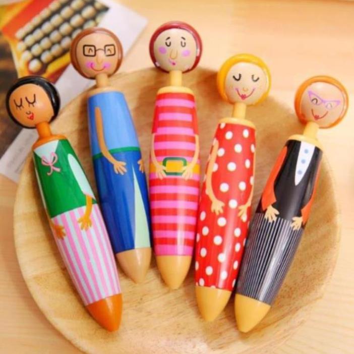 Bút bi kiểu đang độc lạ Bút bi hình búp bê kiểu dáng lạ mắt làm quà tặng cho bé,thiết kế xinh xắn 8488VIP