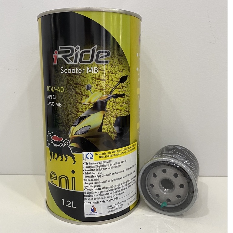 COMBO ENI 10W40 1.2L & LỌC NHỚT CHO VESPA