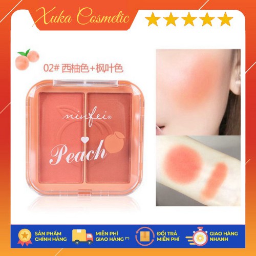 Phấn Má Hồng 💕Freeship💕 Phấn Má Hồng  2 Ô Peach Hàng Nội Địa Trung, Mắt Xinh, Đẹp Mê Ly