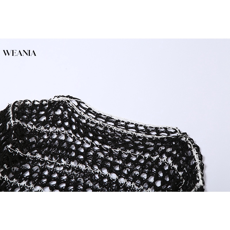 Áo Sweater Dệt Kim Tay Dài Dáng Rộng Màu Sắc Trẻ Trung Xinh Xắn Dành Cho Nữ