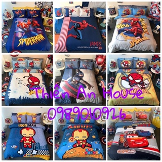 [ Hàng nhập cao cấp ] Bộ ga gối cotton hoạt hình Disney người nhện bắn tơ