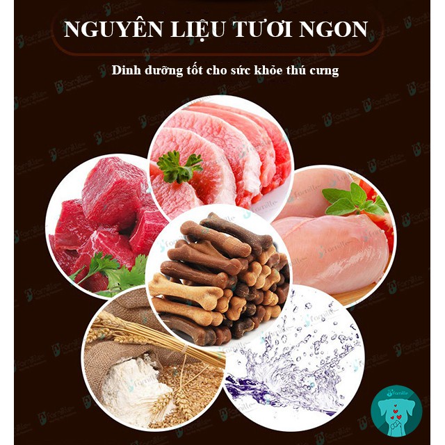 [LOẠI MẢNG BÁM]Bánh Thưởng Làm Sạch Răng Miệng Cho Chó JFamille, Chống Hôi Miệng. Thanh Gặm Sạch Răng 100gr - JF27