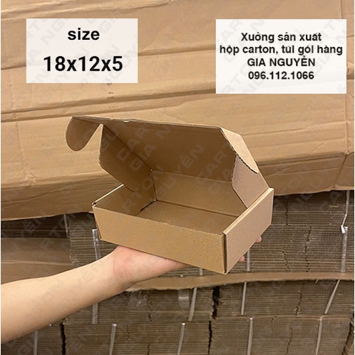Set 20 hộp carton nắp gài 18x12x5 dùng đựng phụ kiện trang sức, ốp điện thoại, box mỹ phẩm nhỏ
