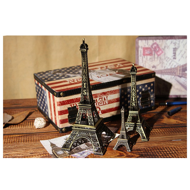 Tháp Eiffel kim loại 10cm, mô hình thu nhỏ biểu tượng Paris