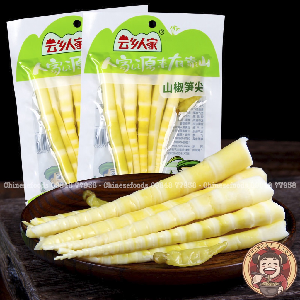 Măng Trúc Muối Cay 120g và 100g Đồ Ăn Vặt