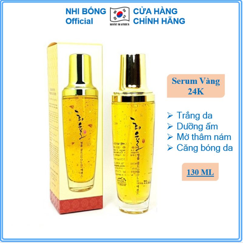 Serum vàng 24k - Serum dưỡng trắng da dưỡng ẩm tinh chất vàng 24k cao cấp Labelage Hàn Quốc 130ml
