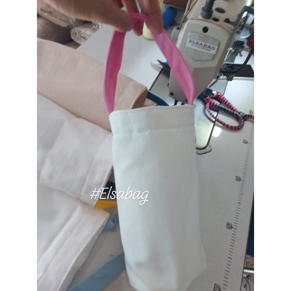 Túi đựng bình giữ nhiệt, cốc uống nước trơn không in sỉ, lẻ vải canvas/vải bố