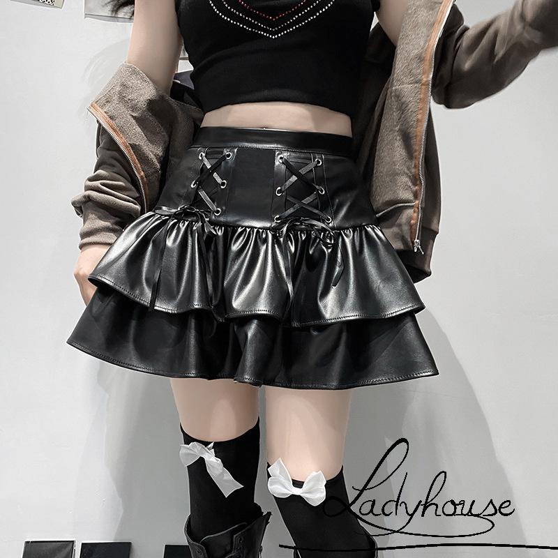 Chân váy ngắn hai lớp màu sắc thời trang mùa thu cho nữ