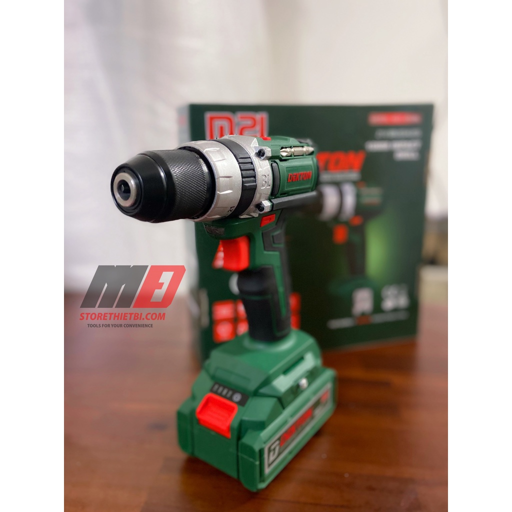 Máy Khoan Búa 3 Chức Năng Pin 21v Autolock 10mm Dekton 50Nm / M21-ID10BL / Motor Brushless / Chân Pin Phổ Thông Makita