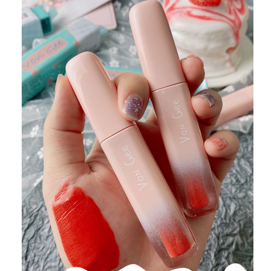 (Hàng Mới Về)Son kem lì kem VONGEE kháng nước lâu trôi và dưỡng ẩm môi với 6 kiểu màu tùy chọn | BigBuy360 - bigbuy360.vn