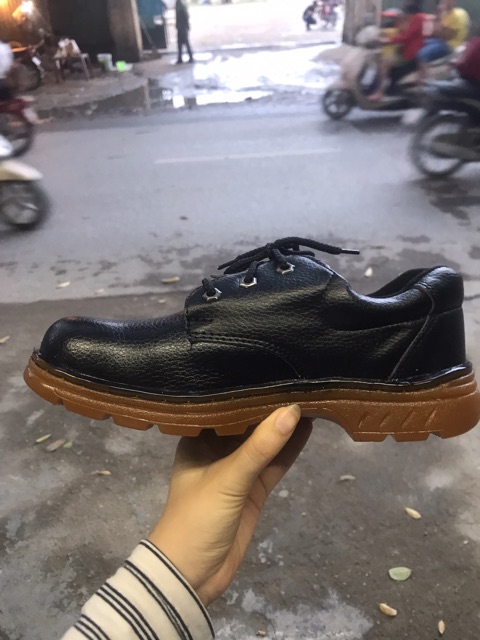 Giày bảo hộ lao động đế kếp cao cấp mũi thép gót thép