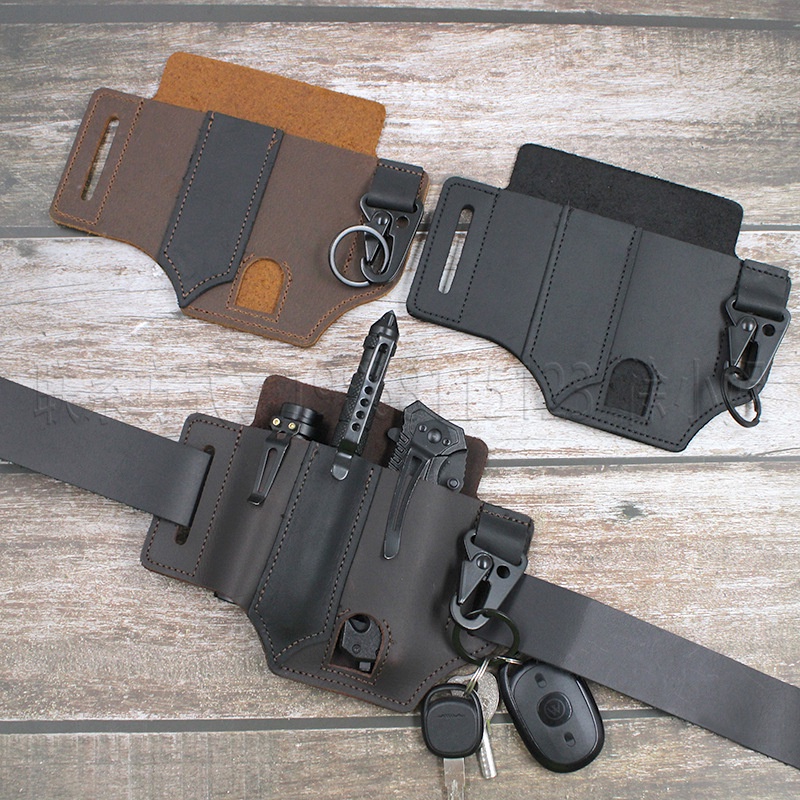 Túi Da Bò / PU Đựng Chìa Khóa Đa Năng Đeo Thắt Lưng Tiện Dụng