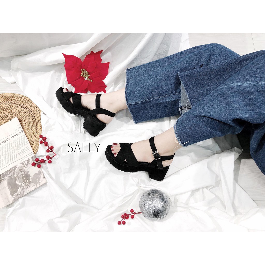 SANDAL CHÉO ĐẾ THÔ