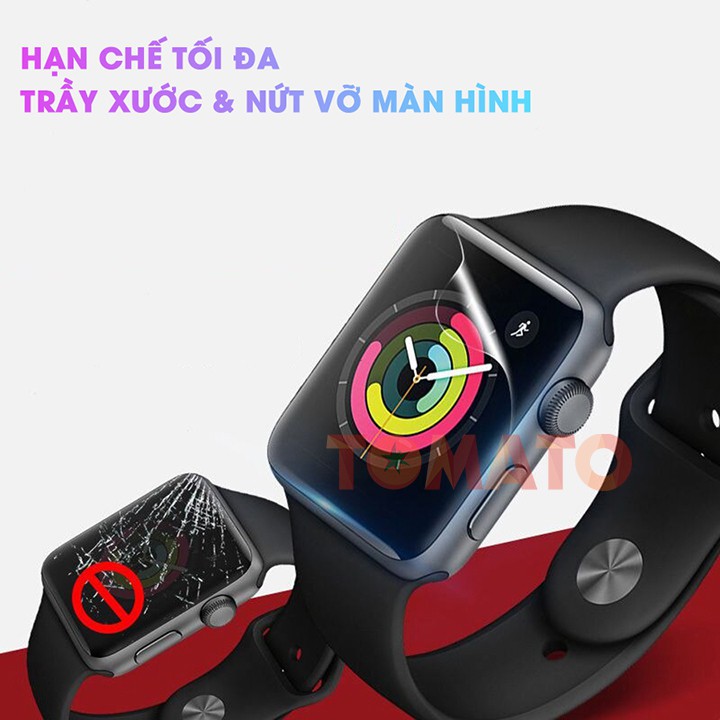 Miếng Dán Dẻo PPF Tự Phục Hồi Trầy Xước Cho Apple Watch Series 6 Size 38/40/42/44mm - Phụ Kiện Tomato