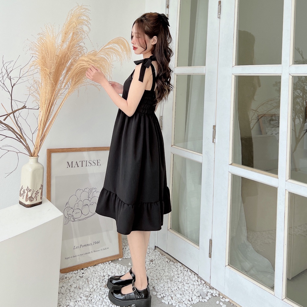 Váy 2 dây maxi dáng xuông babydoll tiểu thư phong cách hàn quốc sp011 | BigBuy360 - bigbuy360.vn