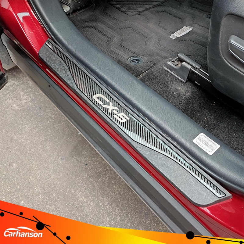 Miếng Dán Bảo Vệ Bàn Đạp Cửa Xe Hơi Mazda CX5 CX-5 2013-2023 Bằng Thép Không Gỉ