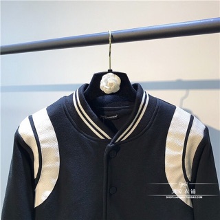Bomber jackets phối viền da
