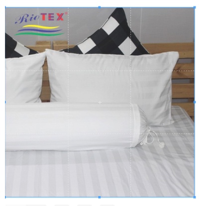 Bộ Ga Cotton Trắng Sọc Riotex Khách Sạn Cao Cấp CVC 80/20- 1mx2m/1m2x2m/1m4x2m/1m6x2m/1m8x2m/2mx2m2 nệm 17-25cm