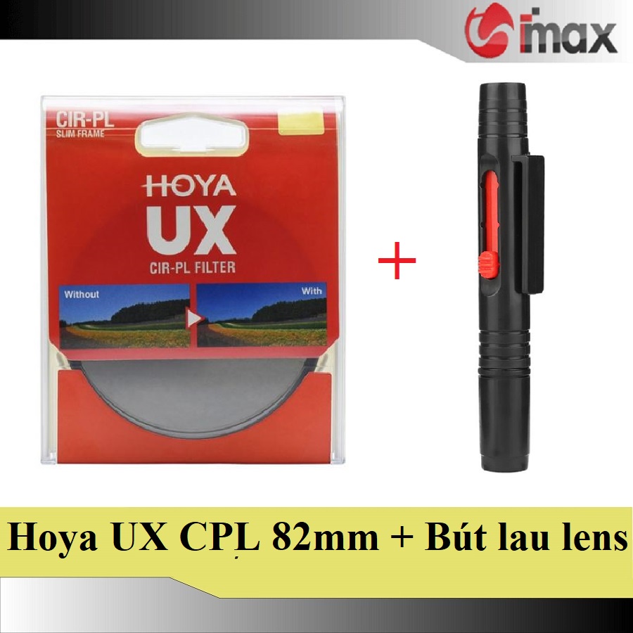 Kính lọc Filter Hoya UX CPL 82mm + Bút lau lens
