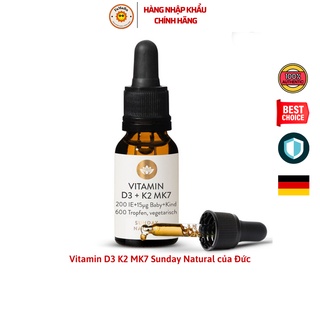 Vitamin tổng hợp cho bé Sunday Natural - Vitamin D3 K2 MK7 của Đức