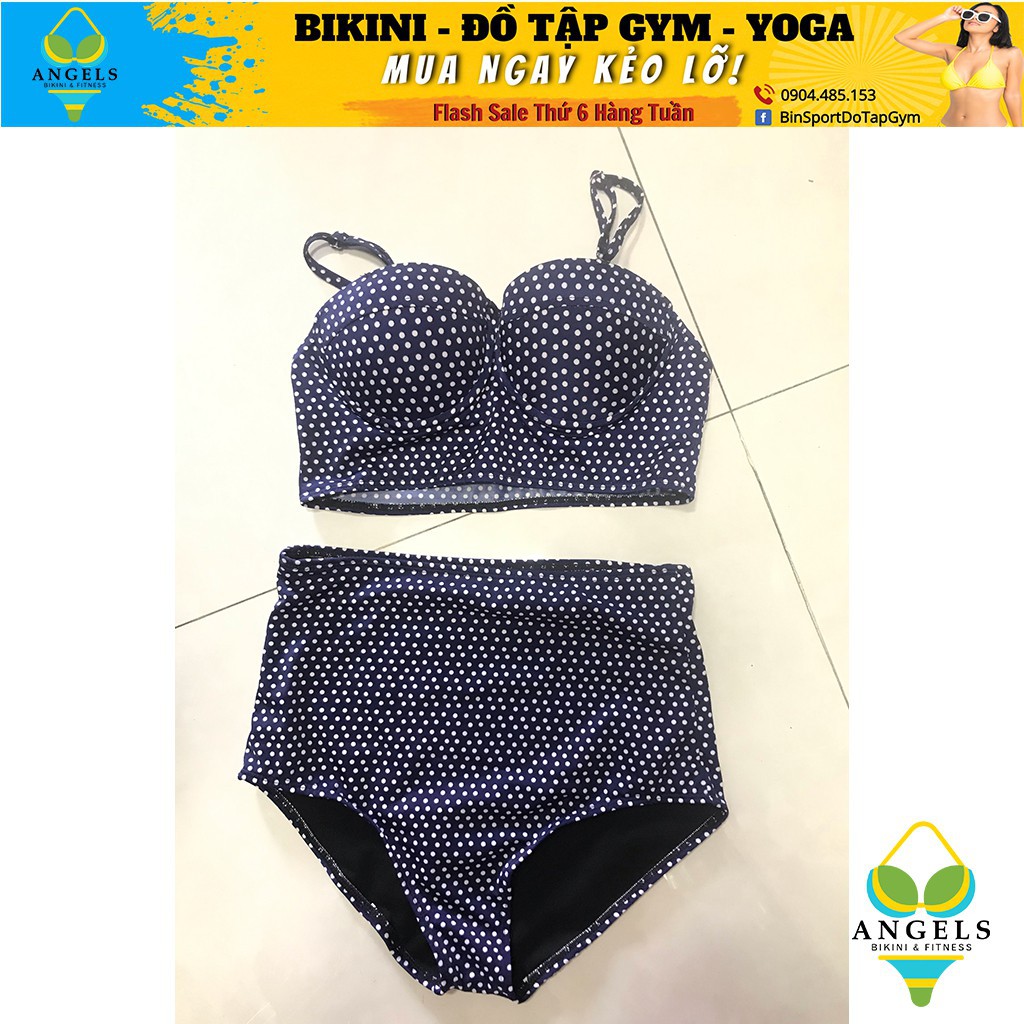 Bikini Hai Mảnh Chấm Bi Xanh Sexy Mặc Đi Biển  BHV008 [ Giá Sỉ ] | BigBuy360 - bigbuy360.vn