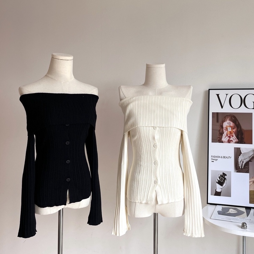 Áo sweater Dệt Kim Một Hàng Nút Mềm Mại Nhẹ Nhàng Và Lười glutinous
