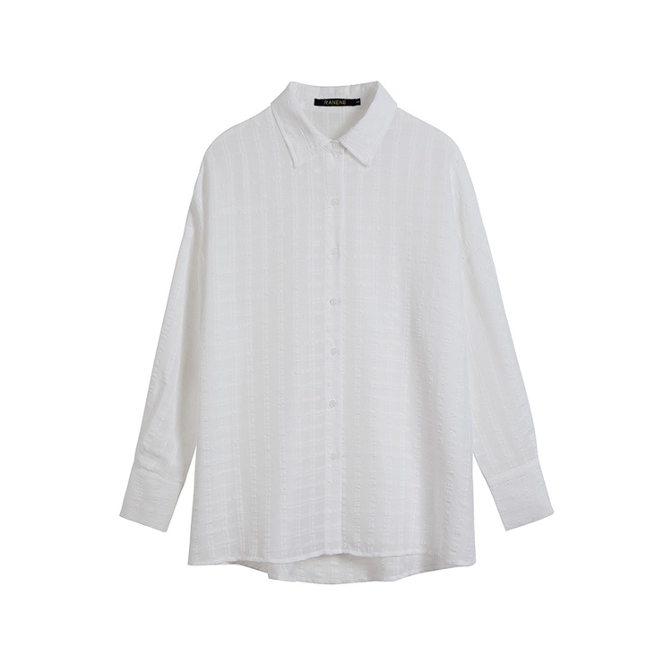 Áo Sơ Mi Trắng Kẻ Sọc Thời Trang Mùa Hè Mới Cho Nữ