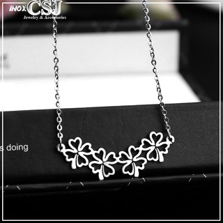 DÂY CHUYỀN INOX CỎ BỐN LÀ RỔNG ĐẸP GIÁ RẺ KHÔNG ĐEN - độc đáo, không đen, không gỉ